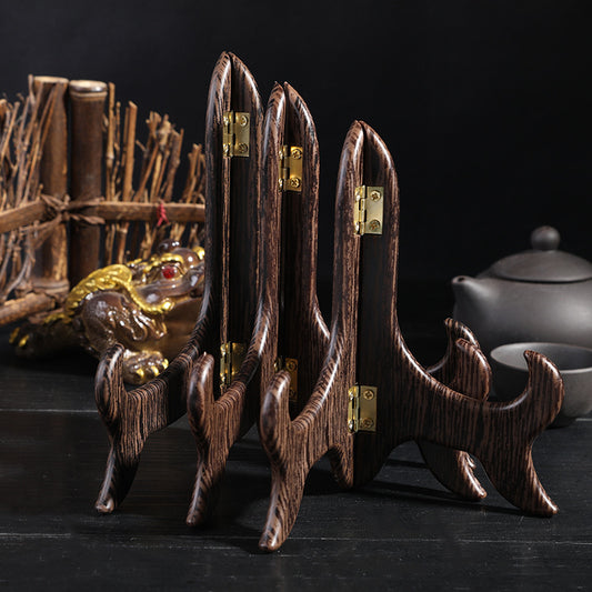 Tea Cake Display Stand with Wooden Finish for Home Use