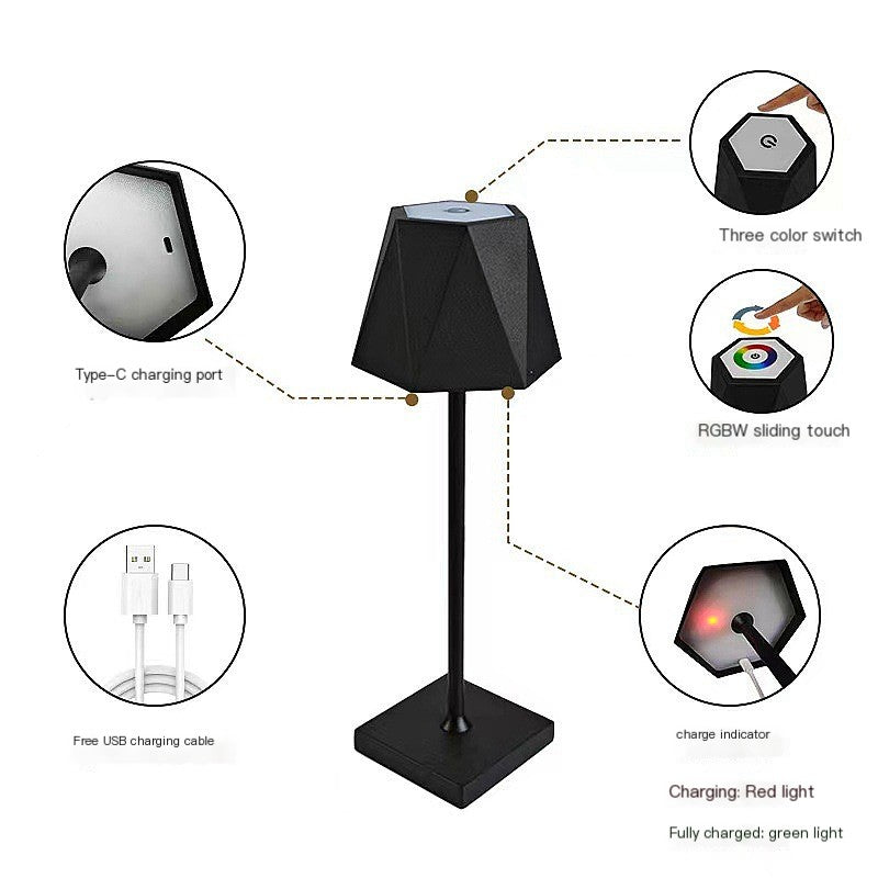 Touch Charging Table Lamp for Restaurants and Bars