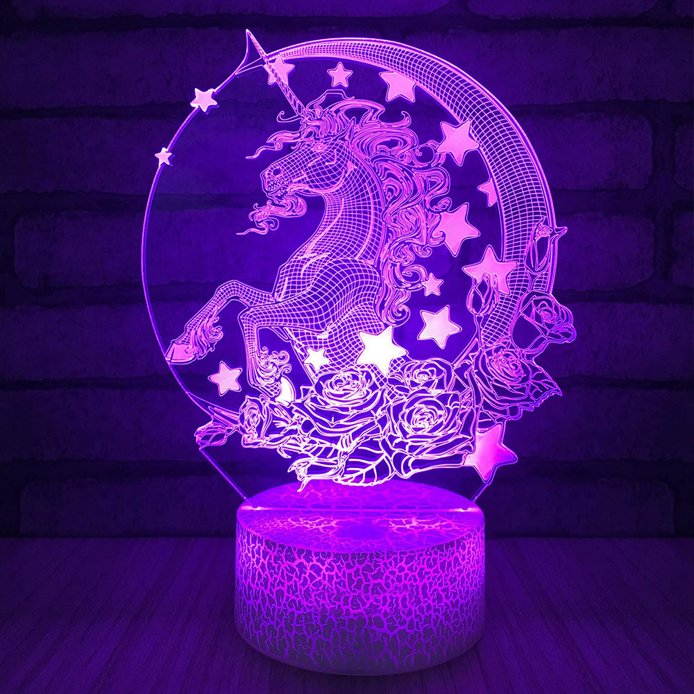 Unicorn Series Colorful Creative 3D Night Light