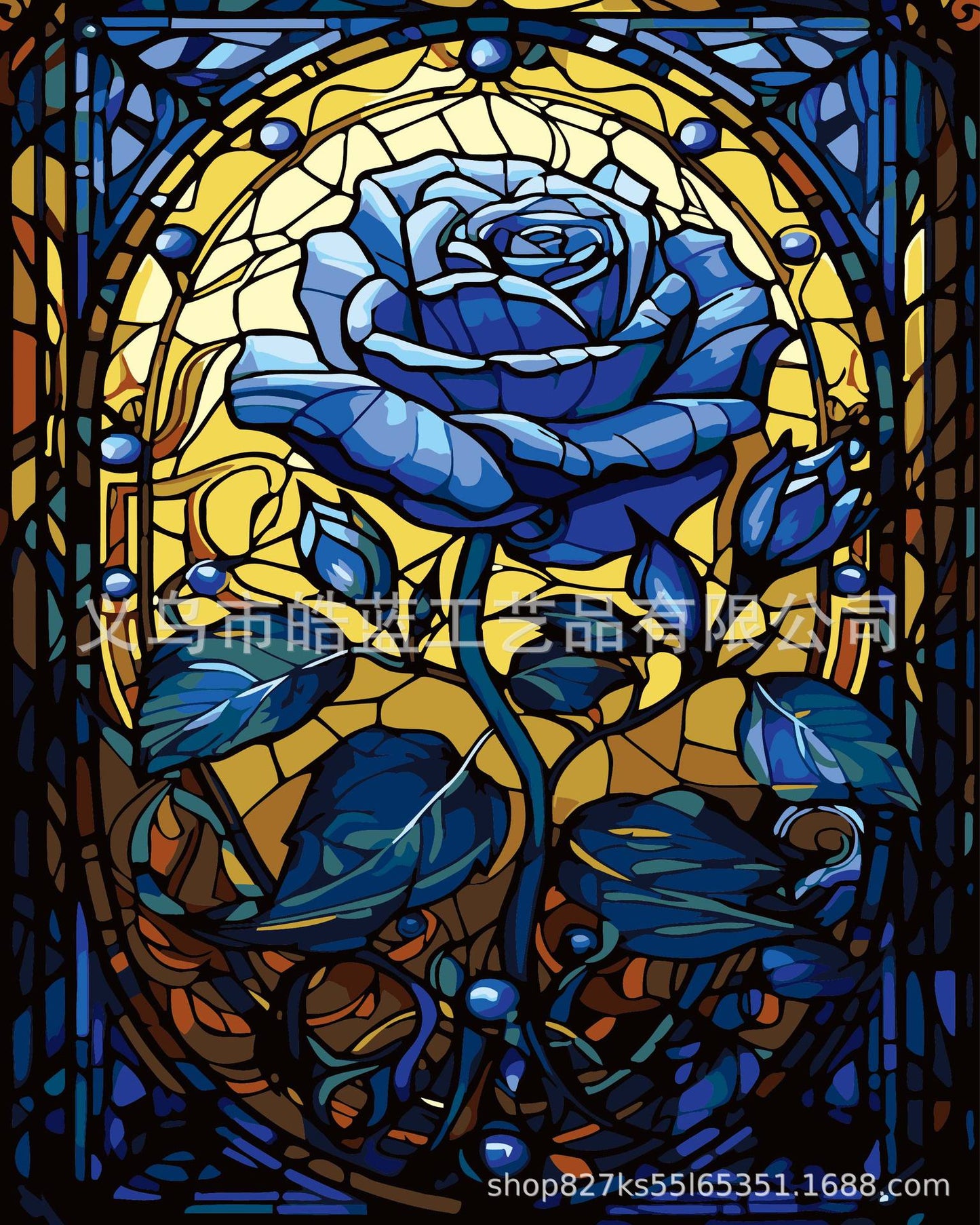 DIY Colorful Glass Digital Oil Painting Wall Art