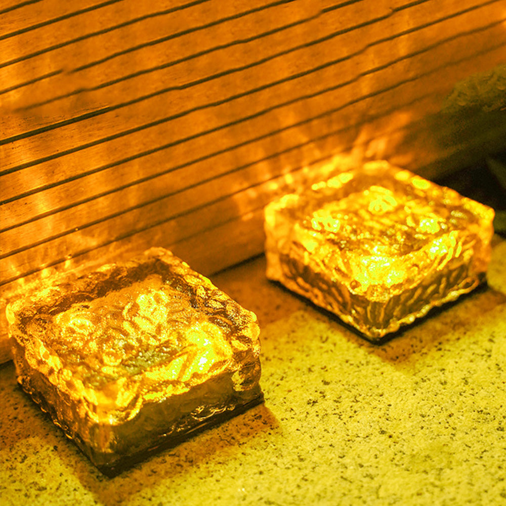 Solar LED Ice Cube Pathway Light for Outdoor Decoration