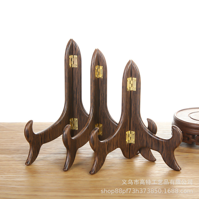 Tea Cake Display Stand with Wooden Finish for Home Use
