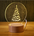 3D Acrylic Christmas Tree Table Lamp for Bedroom