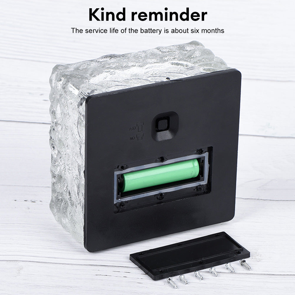 Solar LED Ice Cube Pathway Light for Outdoor Decoration