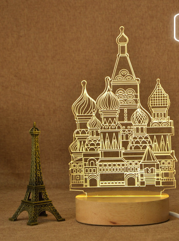 3D Acrylic Christmas Tree Table Lamp for Bedroom
