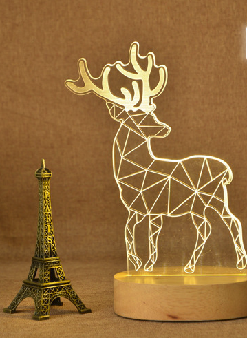 3D Acrylic Christmas Tree Table Lamp for Bedroom